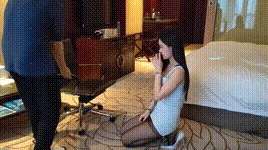 【随心原创】江奈黑丝蓝色包臀裙性感的应召女郎