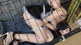 【随心原创】杨蕊被圈养的小女仆佩戴蛋蛋艰难的打扫卫生