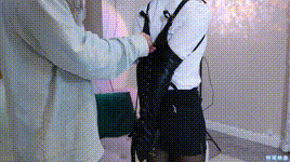 特塔映像】柚子OL装单手套口球黑丝手脚铐封面图